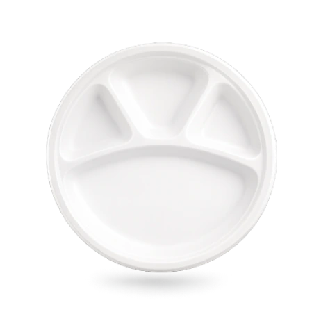 11 Inch 4 Compartment Round Plate