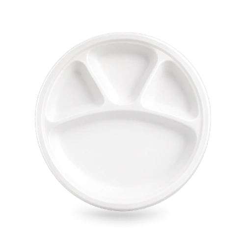 12 Inch 4 Compartment Round Plate