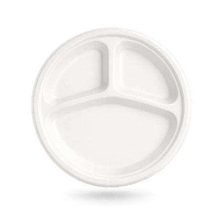 10 Inch 3 Compartment Round Plate