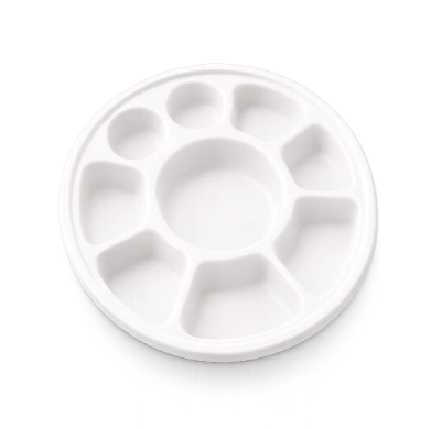 9 Compartment Round Meal Plate