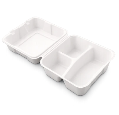 9 × 9 3 Compartment Clamshell