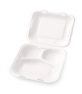 8 × 8 3 Compartment Clamshell